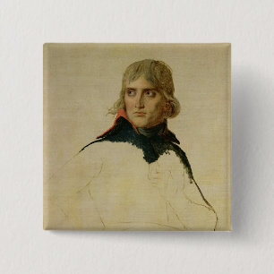 Unfinished portrait of General Bonaparte 15 Cm Square Badge