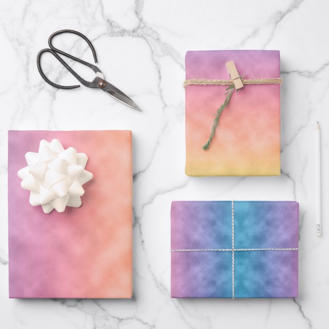 Unfolding in Colour Wrapping Paper Sheet (Front)
