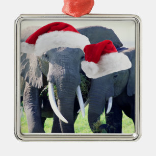 Unforgettable Elephant Christmas Metal Ornament
