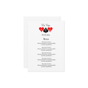 Unforgettable Las Vegas wedding reception Menu