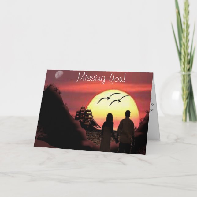 Unforgettable Missing You Greeting Card (Front)