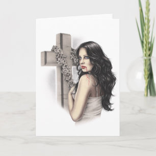 Unforgivable Sinner Vampire Greeting Card