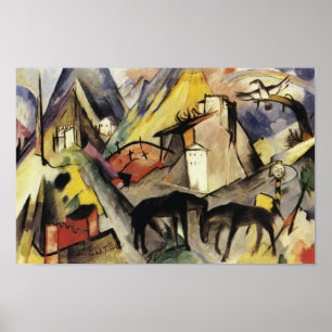 Unfortunte Land Tyrol by Franz Marc Poster