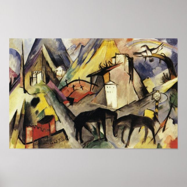 Unfortunte Land Tyrol by Franz Marc Poster (Front)