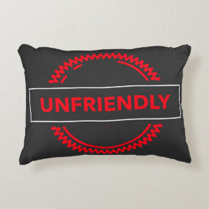 Unfriendly Accent Pillow – Bold Attitude
