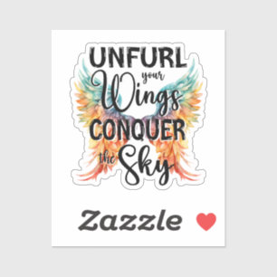 Unfurl your Wings Conquer the Sky, Angel Wings Pun