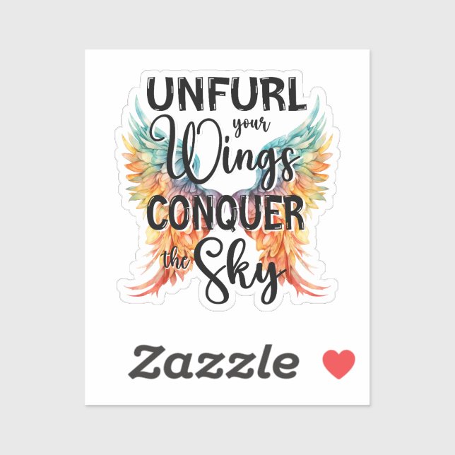Unfurl your Wings Conquer the Sky, Angel Wings Pun (Sheet)