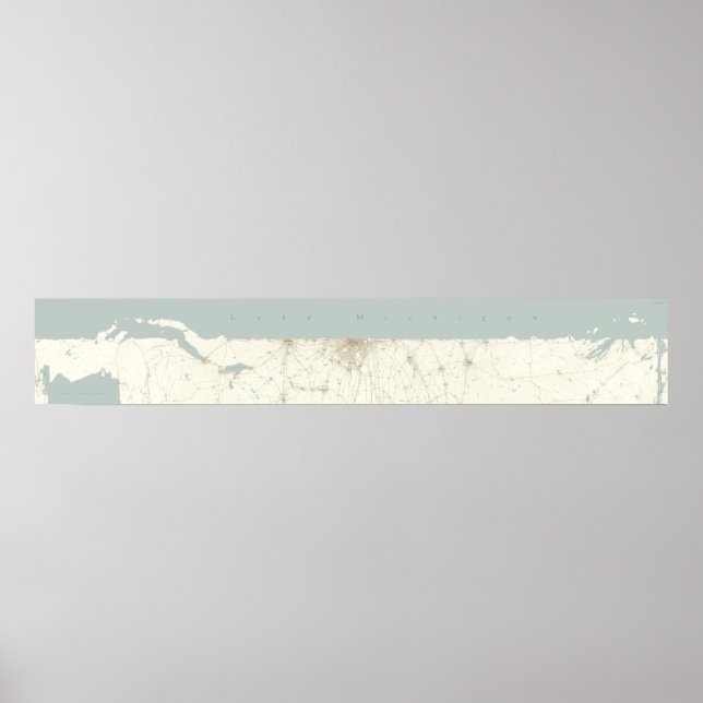 Unfurled Lake Michigan, Horizontal Poster (Front)