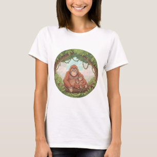 ungle Love – Adorable Orangutan Mum & Baby Women’s T-Shirt