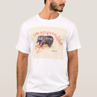 Ungovernable Anarchist Hippo. Moo Deng inspired T-Shirt