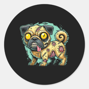 Ungovernment Agencyd Paw Print - Zombie Dog Lover Classic Round Sticker