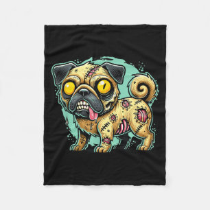 Ungovernment Agencyd Paw Print - Zombie Dog Lover Fleece Blanket