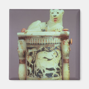 Unguent jar with a figure of a the king as a lion magnet