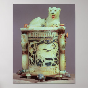 Unguent jar with a figure of a the king as a lion poster