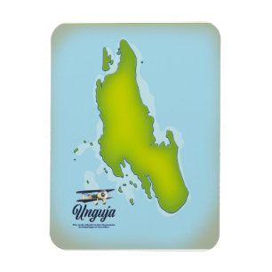 Unguja Island travel map Magnet
