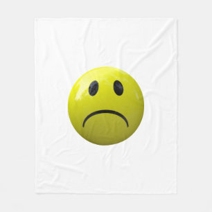 unhappy face emoji blanket