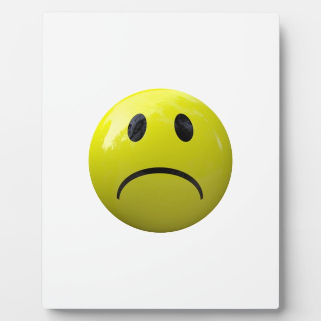 unhappy face emoji plaque (Front)