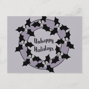 Unhappy Holiday Wreath Postcard