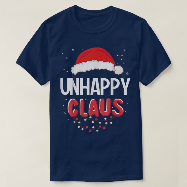Unhappy Santa Claus Christmas Matching Costume  T-Shirt (Design Front)