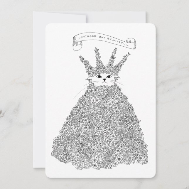 Unhinged but beautiful double sided drawing invitation (Front)