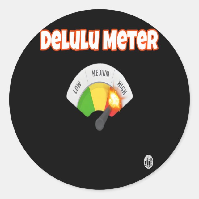 Unhinged Deluluu Classic Round Sticker (Front)