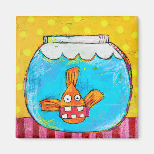 Unhinged Goldfish Magnet