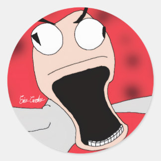 Unhinged puppet classic round sticker