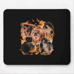 Unhinged Rock Hyrax Awawa Animal Humour Retro Men Mouse Pad