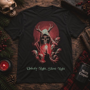 Unholy Night Silent Night Occult Gothic Christmas T-Shirt