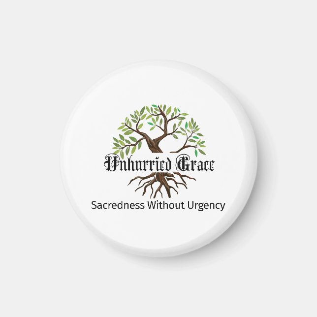 Unhurried Grace logo magnet (Front)