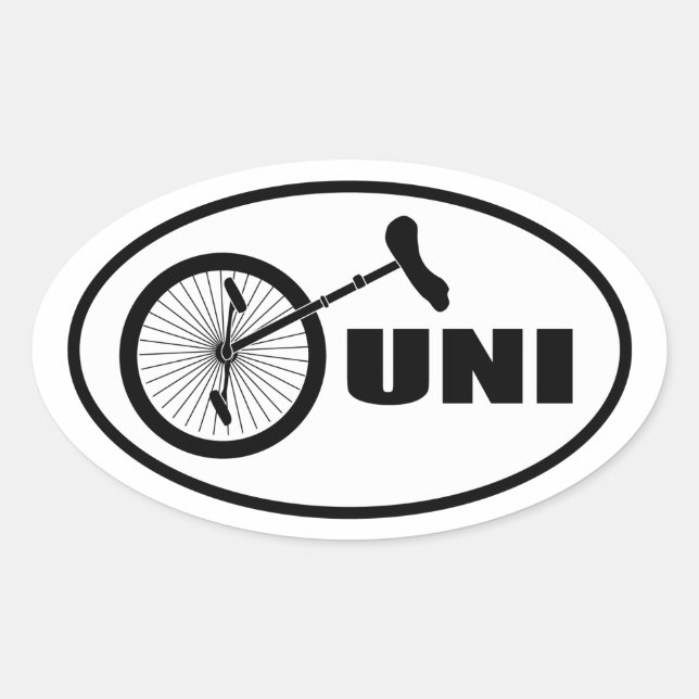 UNI oval STICKER (Front)