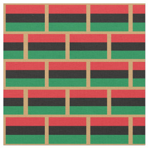Unia Flag Fabric & Pan African flag fashion /gold