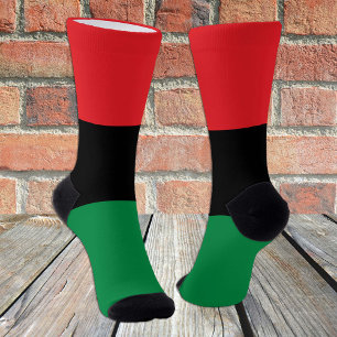 Unia Flag Symbol & Pan African Flag / Kwanzaa Socks