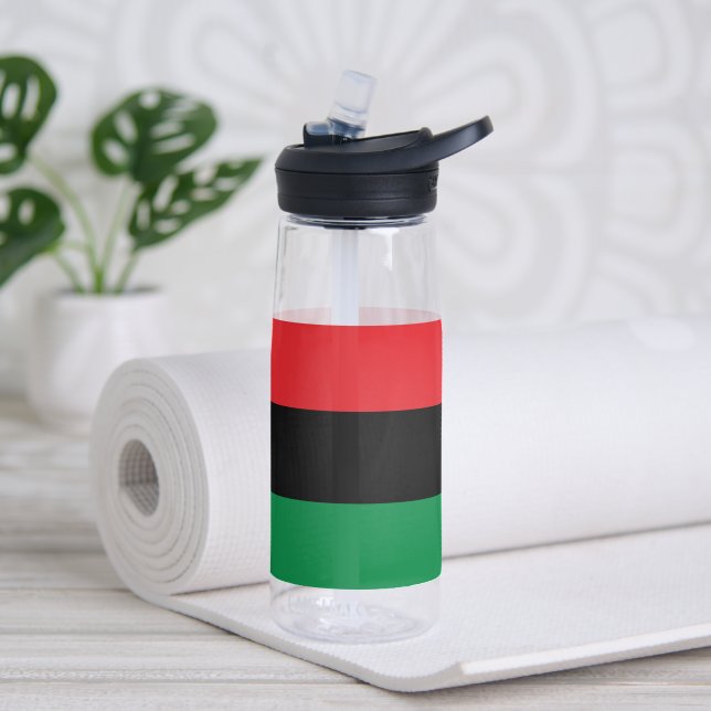 Unia Symbol & Pan African Flag, Kwanzaa Water Bottle (Yoga)