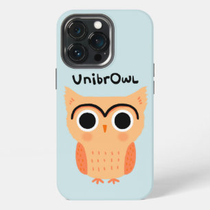 UnibrOwl Unibrow Owl   Funny Cute Eyebrows Owl iPhone 13 Pro Case