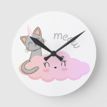 unicat cloud meow clock