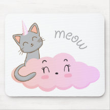unicat cloud meow mouse pad