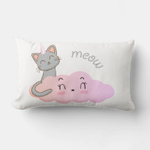 unicat cloud meow pillow