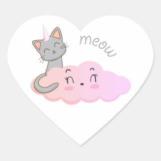 unicat cloud meow sticker