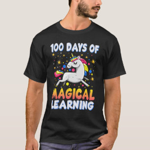 Unicorn 100 Days Magical Learning Happy 100th Day  T-Shirt