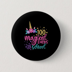 Unicorn 100 Magical Days Of School 6 Cm Round Badge