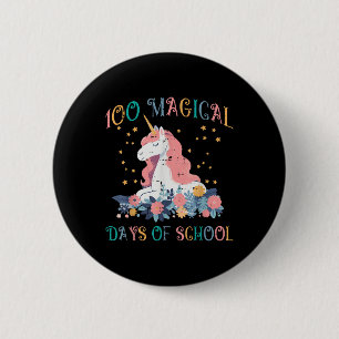 Unicorn 100 Magical Days School 100th Day Toddler 6 Cm Round Badge