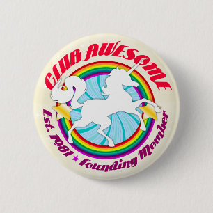 Unicorn 1981 - Club Awesome 6 Cm Round Badge