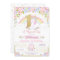 Unicorn 1st Birthday Invitation Floral Rainbow
