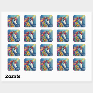 Unicorn 2 square sticker