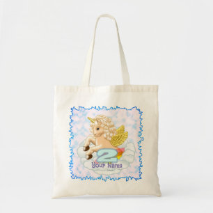 Unicorn 2 Year Old Birthday tote bags