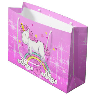 Unicorn 3rd Birthday Large Gift Bag