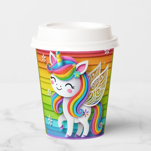 Unicorn 4 paper cups (Front)