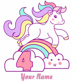 Unicorn 4th Birthday Clothing Apparel Shoes More Zazzle Au