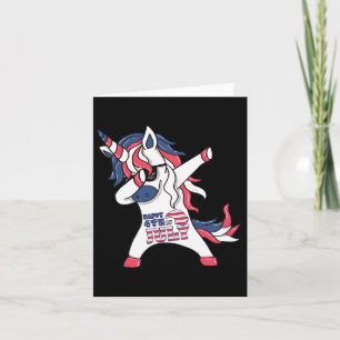 Unicorn 4th Of July I Independence Day Shirt  Card